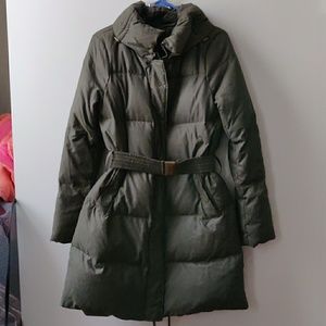 BCBG MaxAzria Olive Green Down Coat